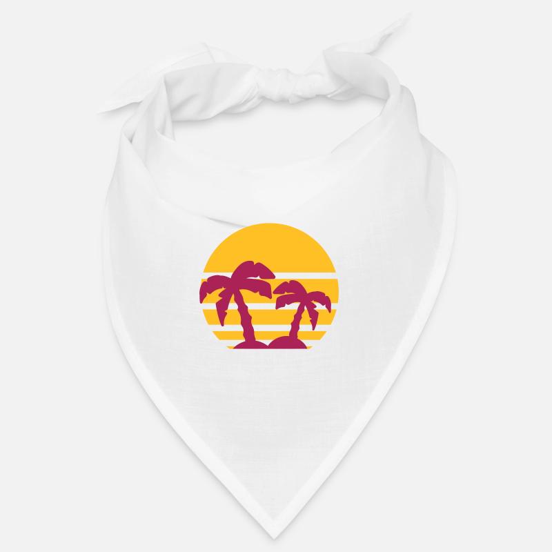 Palm trees sunset summer Bandana