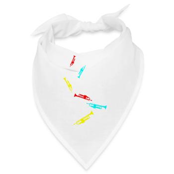 Trompete musik - Bandana - Weiß - Vorne