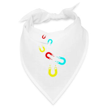 Hufeisen magnet - Bandana - Weiß - Vorne