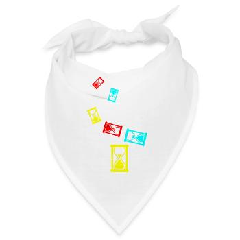 Sanduhr Symbol - Bandana - Weiß - Vorne