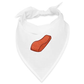 Lachs - Bandana - Weiß - Vorne