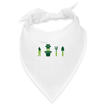 Garten Gartenarbeit Beet Pflanzen Gartenschere - Bandana - Weiß - Vorne