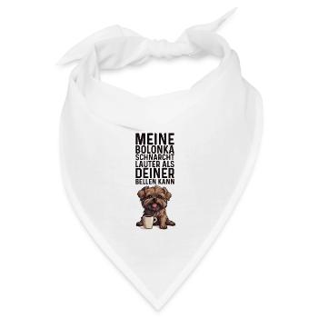 Meine Bolonka schnarcht lauter - Bolonka Zwetna - Bandana - Weiß - Vorne