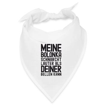 Meine Bolonka schnarcht lauter - Bolonka Zwetna - Bandana - Weiß - Vorne