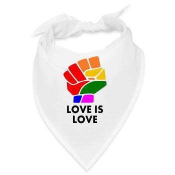 Love is love - Bandana - Weiß - Vorne