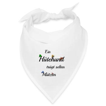 Ein Hütehund trägt selten Mützen - Bandana - Weiß - Vorne