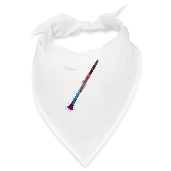 Klarinette # Klarinette # Musik - Bandana - Weiß - Vorne