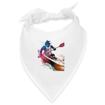 Kanusport Kunst #canoeing - Bandana - Weiß - Vorne