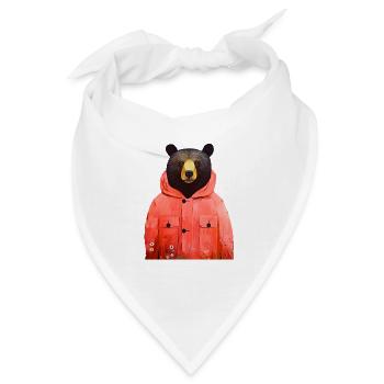 Bärentierkunst #bear - Bandana - Weiß - Vorne