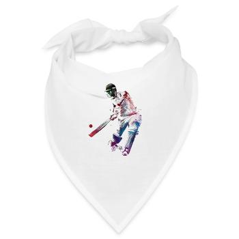 Cricket-Sportkunst #cricket - Bandana - Weiß - Vorne