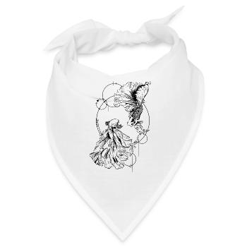Betta -Tattoo Look - Aquarium - Bandana - Weiß - Vorne