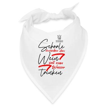 Winegod lustiger Schorle Spruch - Bandana - Weiß - Vorne