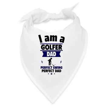 Ich bin ein Golfer-Papa, Vatertagsgeschenk,Golf - Bandana - Weiß - Vorne