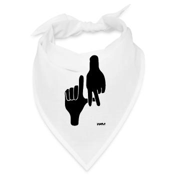 los angeles hand sign by wam - Bandana - Weiß - Vorne