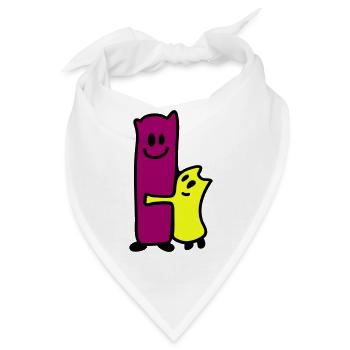 Umarmen - Bandana - Weiß - Vorne