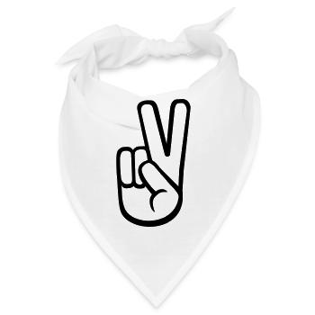 Peace - Bandana - Weiß - Vorne