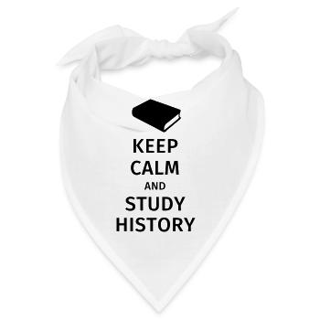 keep calm and study history - Bandana - Weiß - Vorne