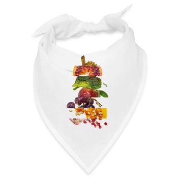 Obst & Gemüse - Bandana - Weiß - Vorne