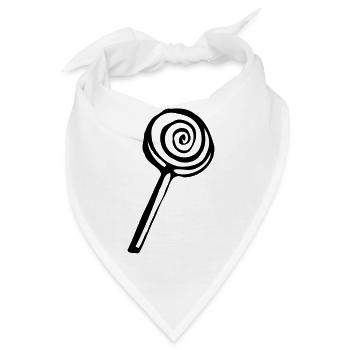 Lolli Lutscher Design klassisch - Bandana - Weiß - Vorne