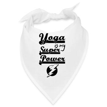 Superpower Yoga Fitness Gesundheit Geschenk - Bandana - Weiß - Vorne