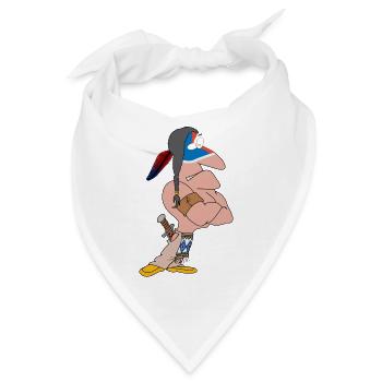 indian indianer american tent zelt teepee tomahawk - Bandana - Weiß - Vorne