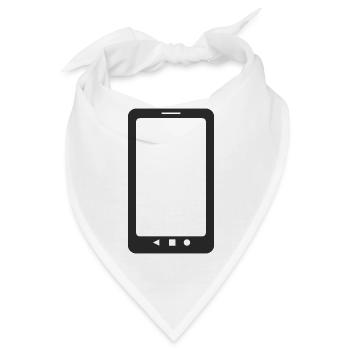 Handy! Geschenkidee Geschenk - Bandana - Weiß - Vorne