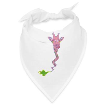 Wunderaffe - Wunderlampe mit Giraffe Geschenk - Bandana - Weiß - Vorne