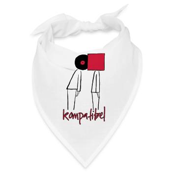 Vinyl Sammler Liebe - Bandana - Weiß - Vorne