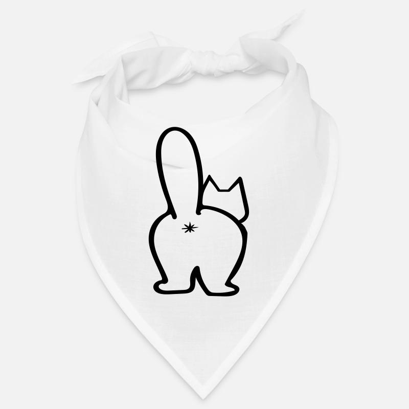 Chat par derrière. Sélection de couleurs libre Bandana