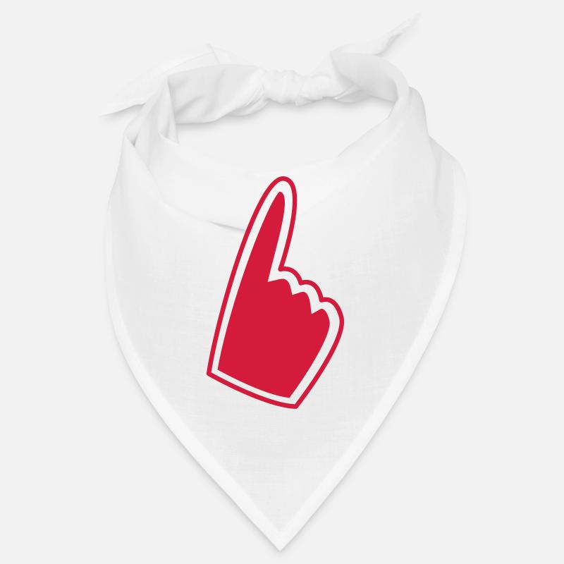 oversized baseball simple hand pointing up Bandana