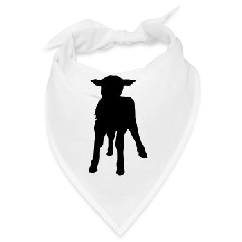 Lamm - Lamm Fromm? - Bandana - Weiß - Vorne