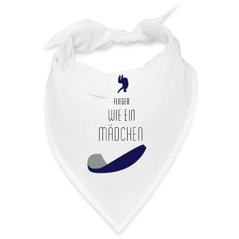 Fliegen wie ein Mädchen - Bandana - Weiß - Vorne