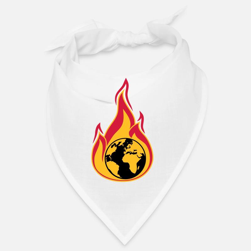 earth on fire planet home climate change global erw Bandana