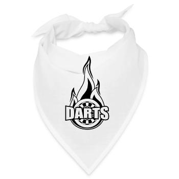 schwarz darts brennen feuer zielscheibe flammen he - Bandana - Weiß - Vorne