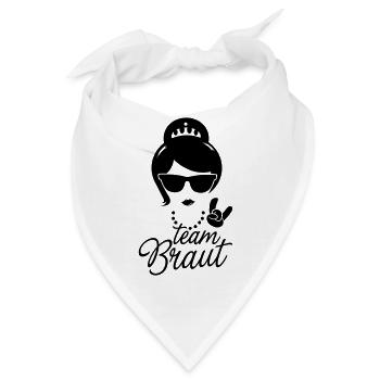 team Bride Braut JGA Hochzeit stag do polterabend - Bandana - Weiß - Vorne