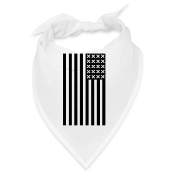 Amerika Flagge - Bandana - Weiß - Vorne