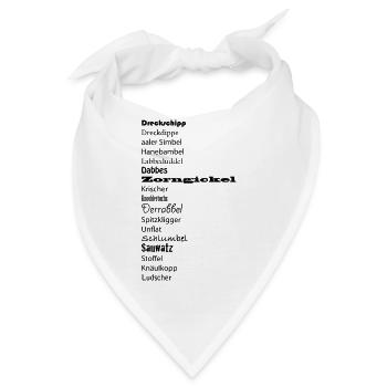 Hessische Schimpfwörter - Bandana - Weiß - Vorne