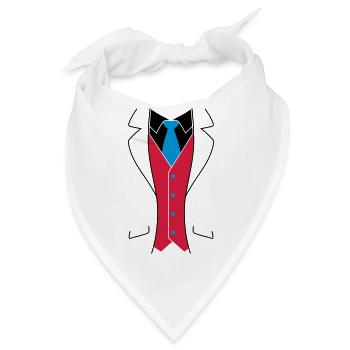 Tuxedo Smoking - Bandana - Weiß - Vorne