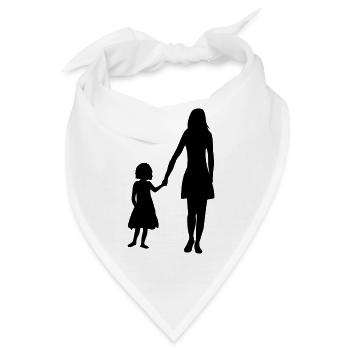 muttertag mutter mama und tochter muttertag kind m - Bandana - Weiß - Vorne