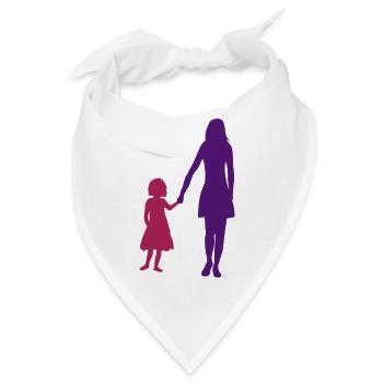 mutter muttertag mama und tochter muttertag kind m - Bandana - Weiß - Vorne