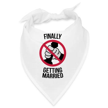 Finally getting married with cock, jerk, wank 3c - Bandana - Weiß - Vorne