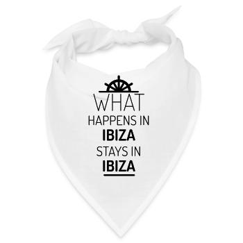 what happens in ibiza stays in ibiza - Bandana - Weiß - Vorne
