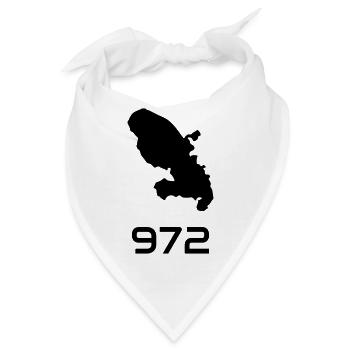 martinique / 972 / Frankreich / Karibik - Bandana - Weiß - Vorne