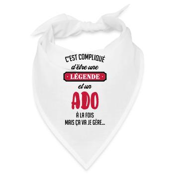 Teenager / Jugendliche / Jugendlicher / Kind - Bandana - Weiß - Vorne