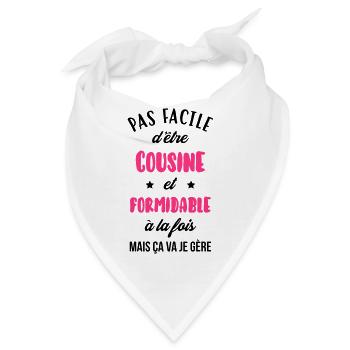 Onkel / Tante / Vetter / Cousin / Kusine - Bandana - Weiß - Vorne