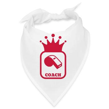 Coach / Coaching / Trainer / Sport - Bandana - Weiß - Vorne