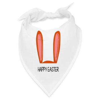 Happy Easter - Bandana - Weiß - Vorne