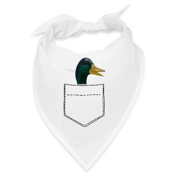 Ente Erpel Brusttasche - Bandana - Weiß - Vorne