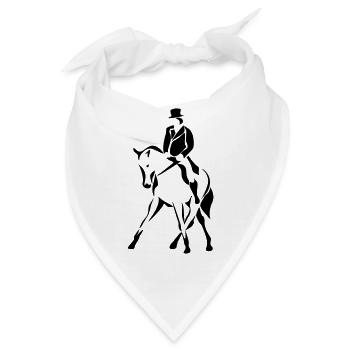 Dressur Reiten - Kleidung selber gestalten - Bandana - Weiß - Vorne