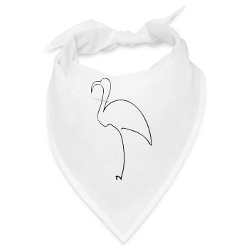 Flamingo - Bandana - Weiß - Vorne